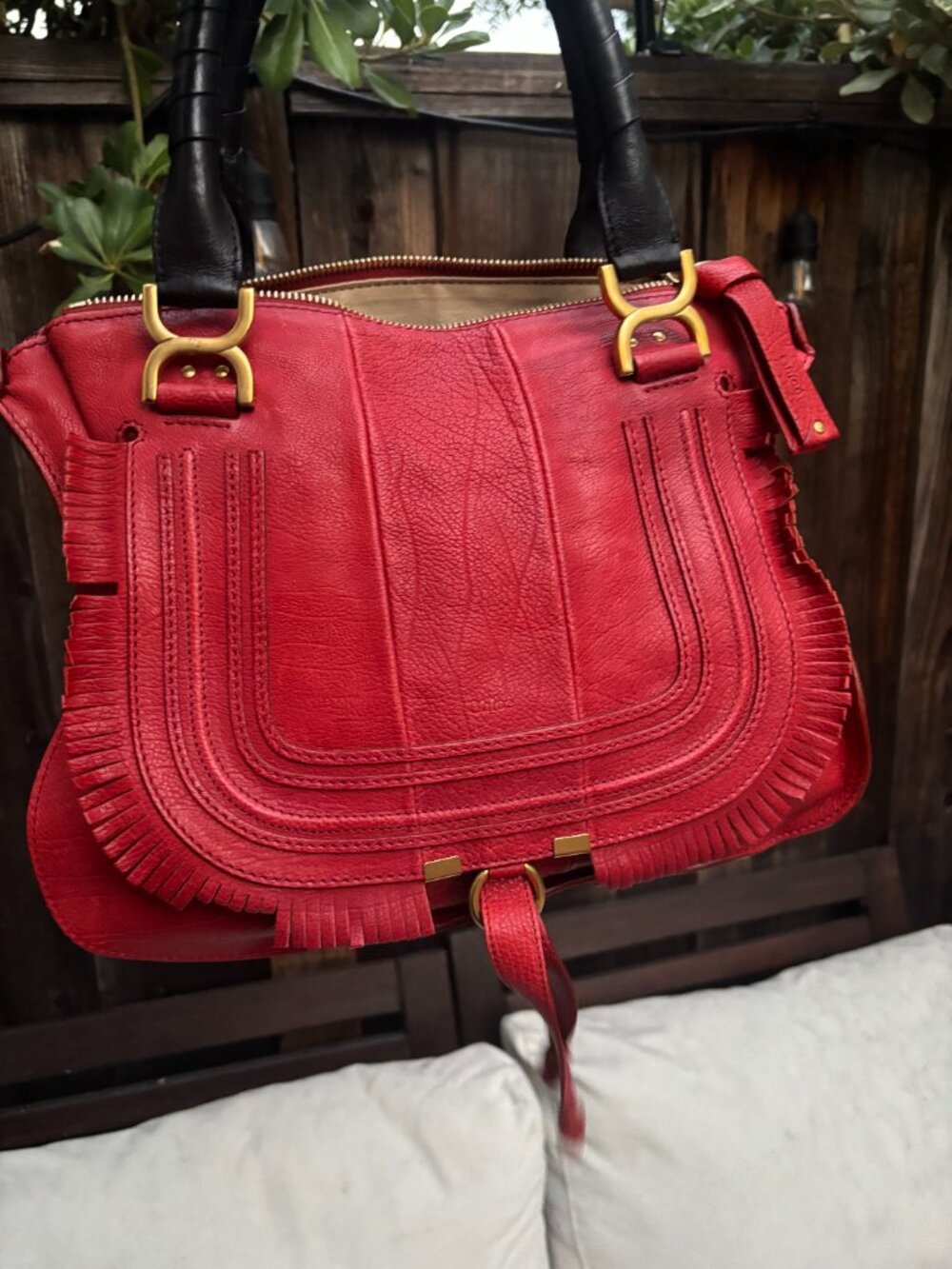 Chloe Shoulder Bag Reds Leather authentic